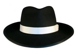Zoot Hat /  Gangster Hat / Deluxe / 100% Wool / Black / White - £39.30 GBP+