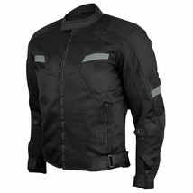 Men&#39;s Black Mesh Motorcycle Jacket with CE Armor by Vance Leather - £71.77 GBP