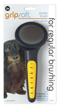 JW Pet Slicker Brush with Soft Pins Grey/Yellow 1ea/SM - £11.03 GBP