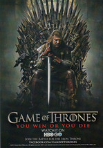 Game of Thrones Promo Card - SDCC 2011 - Ned Stark on the Iron Throne - £8.86 GBP