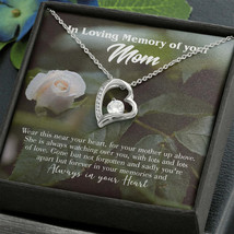 To Mom Remembrance Message Wear Near Heart Forever Necklace w Message Card - £44.78 GBP+