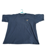 Carhartt Shirt Mens 2XL Tall Blue Work Logo Original Fit Pocket Tee Rugg... - $38.59 CAD