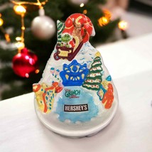 2000 Grinch Candy Dish Christmas Hershey&#39;s Chocolate Holder Dr Seuss Ceramic - £21.36 GBP