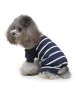 Puppy Stripped Pajamas Jumpsuit Blue XL - £24.21 GBP