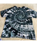 NEW Gildan Men’s Dark Green Light Blue Spiral Ice Tie Dye Short Sleeve S... - $24.50