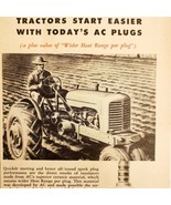 1947 AC Cleaning Station Spark Plugs Advertisement Farming Tractors DWNN18 - $371.04 MXN