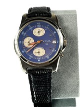 Yema Adventurer Quartz Chronograph Watch Blue Dial 50M V657YE602 50th Yr... - $273.02