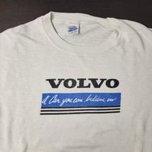 Vintage 90s Volvo Cotton Polyester Sweatshirt White Large Worn - $13.98