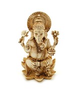 GANESHA STATUE 4&quot; Hindu Elephant God Ivory Color Resin Lord of Success G... - €16,95 EUR