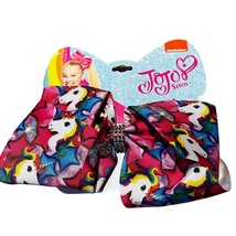JoJo Siwa XL Unicorn Print Multi-Color Rainbow Hairbow New - £7.72 GBP