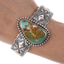 7&quot; Arnold Blackgoat Sterling silver and Royston turquoise bracelet - £463.36 GBP
