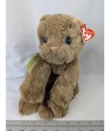 Ty Cameo Cat Plush Brown Green Eyes Ribbon 8 Inch 2002 Stuffed Animal Toy - $29.95