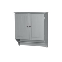Gray 2-Door Bathroom Wall Cabinet with Towel Bar - $3,412.91 MXN
