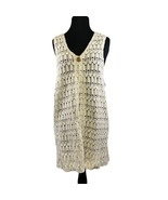 Nuggets Womens Size 24/44 Crocheted Sweater Vest Boho Made in the USA - £21.78 GBP