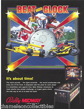 Beat The Clock Pinball Flyer Vintage Original 1985 Promo Artwork 8.5&quot; x 11&quot; - £16.83 GBP
