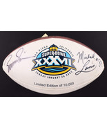 Boomer Esiason &amp; Michael Lewis Signed LE NFL Super Bowl XXXVII Logo Foot... - $162.36