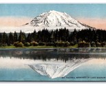 Mount Rainier From Lake Spanaway Washington WA UNP DB Postcard V18 - $4.90