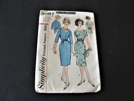 Simplicity 3087 - Women Dress and Belt-Half Size Slenderette ,  Size 16-1/2 Bust - £16.78 GBP