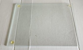 Vintage Glass Cutting Chopping Board 12x9 Inch Textured Tempered - $15.99