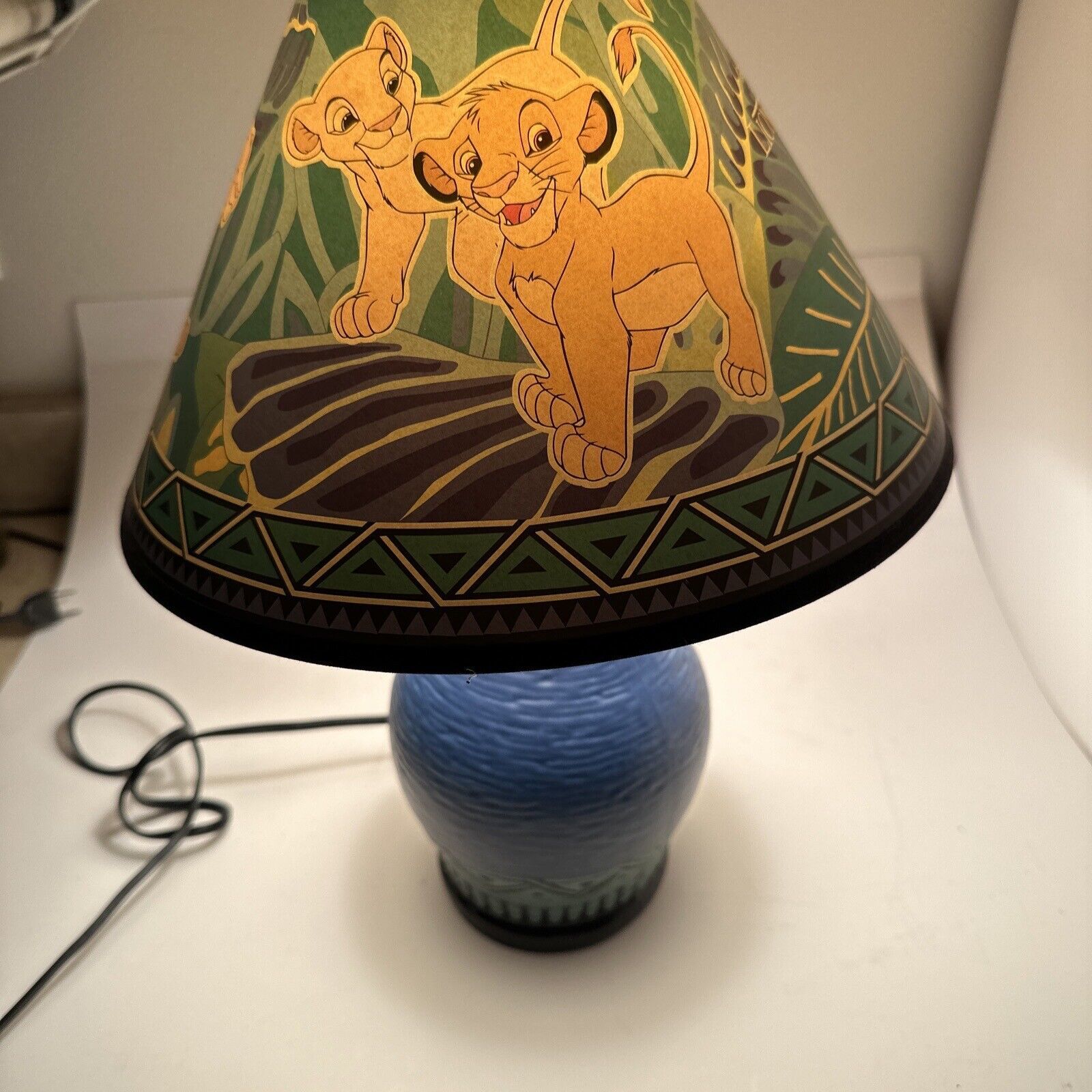Primary image for Rare Lion King Ceramic Lamp Disney 1990 vintage W/Box