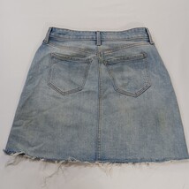Old Navy RN#160476 Women's Blue Frayed Bottom Pockets Denim Mini Skirt Size 0 image 13