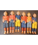 Lot of 5 Dime Store Football players 1940&#39;s Celluloid/plastic See pictur... - £44.77 GBP