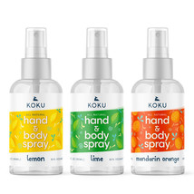 Citrus Set - 2, Lemon-Lime-Mandarin Orange Scented Sanitizer Spray (3x3 ... - £19.80 GBP