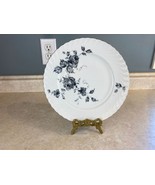 Royal Tettau Fine Porcelain  Bavaria Germany Salad Plate White w/Gray Fl... - £7.89 GBP