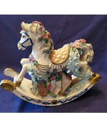CERAMIC MUSICAL ROCKING HORSE - $31.38 CAD