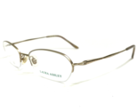 Laura Ashley Eyeglasses Frames Blythe Gold Oval Cat Eye Half Wire Rim 52... - $46.59