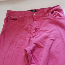 Metro Style Stretch High Rise 5-Pocket Women's Denim Pink Jeans Size 14 image 5
