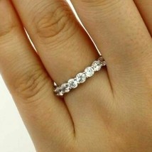2 KT Diamanti Finti Eternity Infinito Matrimonio Anniversario Anello Fede 925 - £114.93 GBP
