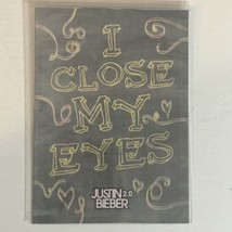 Justin Bieber Panini Trading Card Sticker I Close My Eyes - £1.56 GBP
