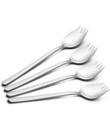 Sporks, 4-Pack 18/10 Stainless Steel Sporks 7.4Inches Long Handle Desser... - £10.08 GBP