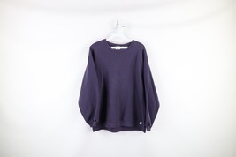 Vtg 90s Russell Athletic Womens Large Faded Blank Crewneck Sweatshirt Pu... - $44.50