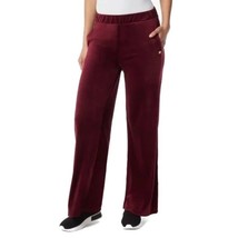 NWT Womens Size Large Anne Klein Burgundy Pull On Wide Leg Stretch Velou... - $24.49