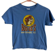 Buc-ee’s Buc ees Baytown Texas Kids Blue T-Shirt size S Distressed Graphics - £9.06 GBP