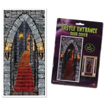 NEW Beistle Indoor Outdoor Plastic Medieval Theme Castle Entrance Door Cover - £6.98 GBP