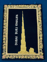 Zardozi Burj Khalifa Jewel Carpet Wall Hangings Handmade Embroidered Tap... - $504.85+