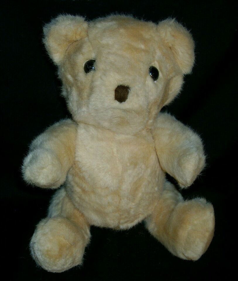 10" VINTAGE JOINTED CLAIRE BURKE TAN TEDDY BEAR STUFFED ANIMAL PLUSH TOY LOVEY - $15.20