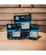 3x HP 67 Tri-color Original Ink Cartridges Genuine OEM Stressed Boxes EX... - £34.69 GBP