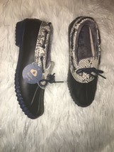 JBU By Jambu Women&#39;s Gwen Duck Slip-On Rain Shoes Black Python/Navy 7 m new - £58.88 GBP