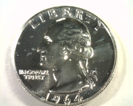 1964 WASHINGTON QUARTER GEM PROOF+ GEM PR+ NICE ORIGINAL COIN FROM BOBS ... - $14.00