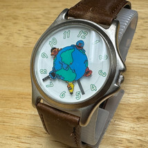 VTG Fossil Sesame Street Quartz Watch Men Moving Characters Leather New ... - $32.29
