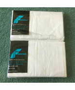 Vintage fieldcrest flat sheets double size white secret garden pattern p... - $939.88 MXN