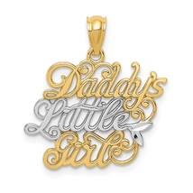 14K Two Tone Gold Daddys Little Girl Pendant - £151.84 GBP