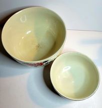 2 Hall Superior Quality Kitchenware Bowls with Red Poppy pattern image 2