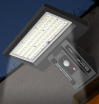 3 Mode Solar Wall Light 650Lm IP65 Waterproof Type 2 Optical Lens 64 LED NEW - £24.28 GBP