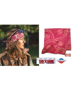 BATIK PINK TIE DYE BANDANA SOFT Kerala COTTON Head Neck Wrap Band Scarf ... - $149.70 MXN