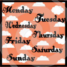 Weekdays Font Digital 6 - $1.25